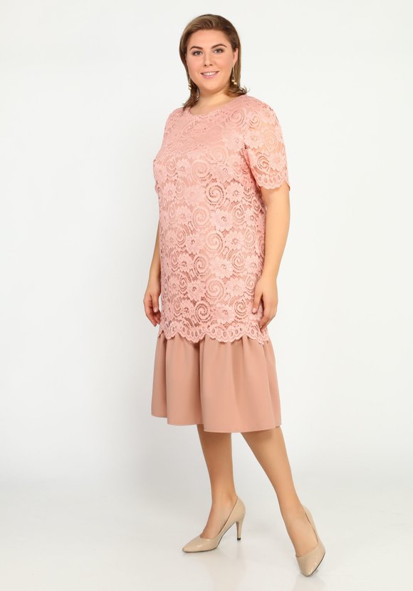 Платье гипюровое с эффектом двойки шир.  580, рис. 7