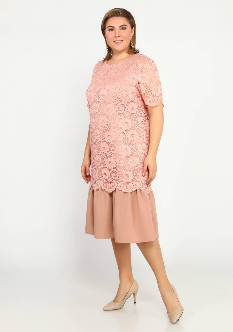 Платье гипюровое с эффектом двойки шир.  750, рис. 7