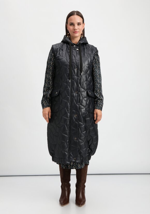 Жилет оверсайз удлинённый с капюшоном шир.  580, рис. 15