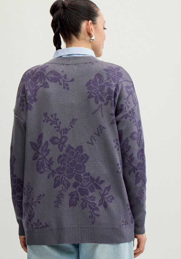 Кардиган с нежным цветочным принтом шир.  580, рис. 10