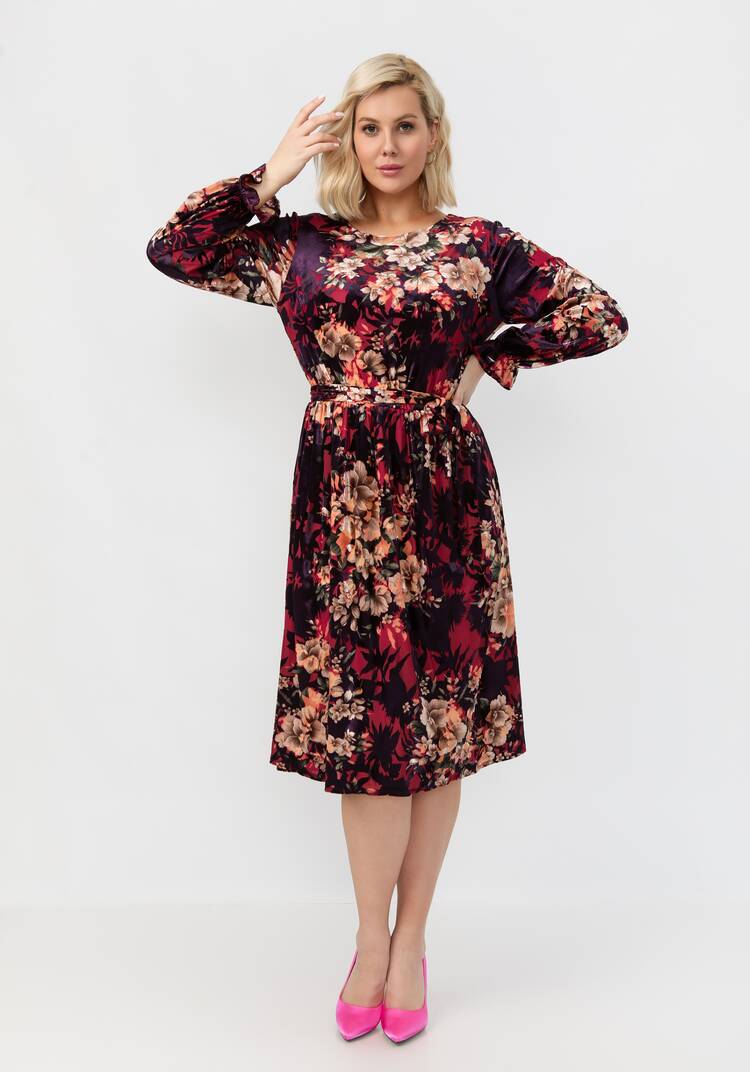 Платье А-силуэта из бархата шир.  750, рис. 14