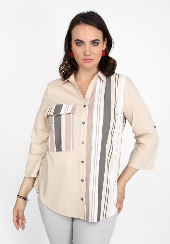 Блуза Строгий стиль шир.  580, рис. 1