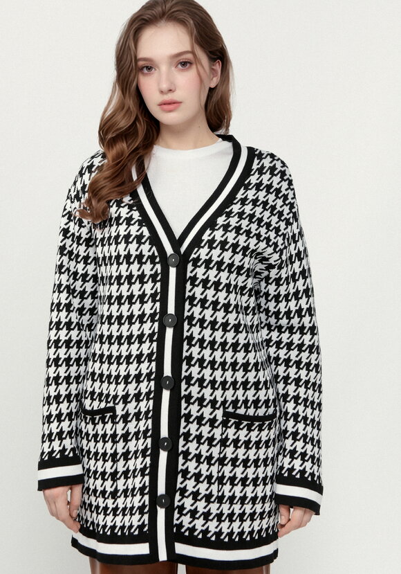 Кардиган Гусиная лапка шир.  580, рис. 12