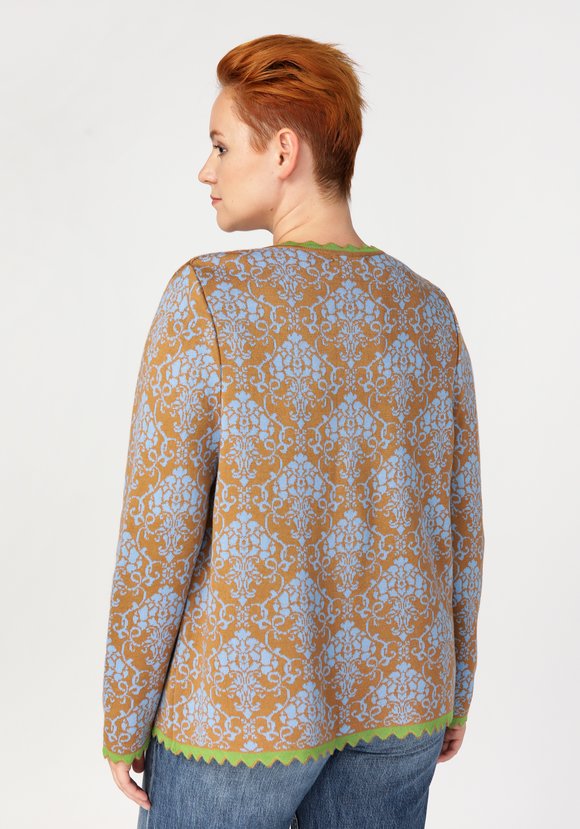 Жакет с жаккардовым рисунком шир.  580, рис. 2