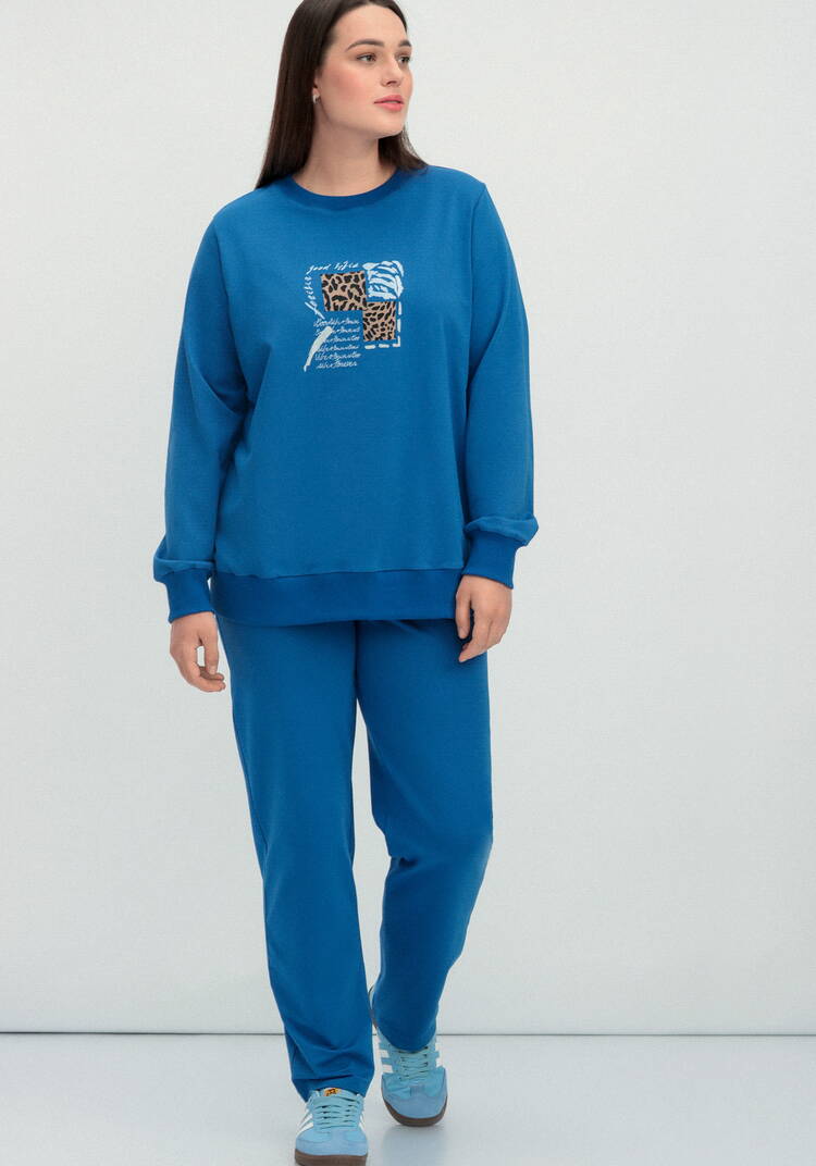 Комплект (брюки и свитшот с принтом) шир.  750, рис. 19