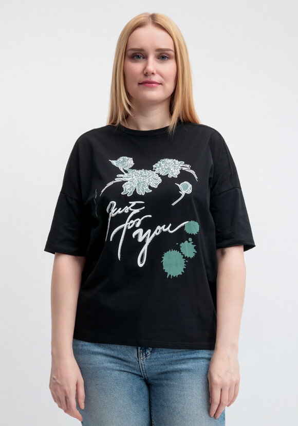 Футболка с принтом и рукавом 3/4 шир.  580, рис. 24