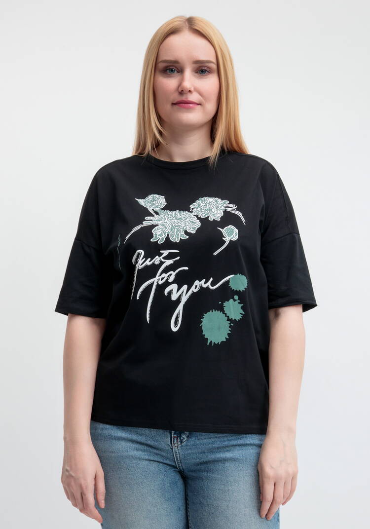 Футболка с принтом и рукавом 3/4 шир.  750, рис. 24