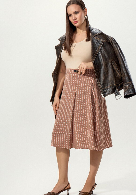 Юбка с принтом на запах шир.  580, рис. 1