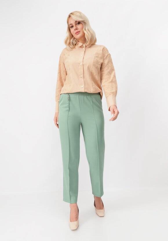 Брюки прямые с отсрочкой-стрелка шир.  580, рис. 14