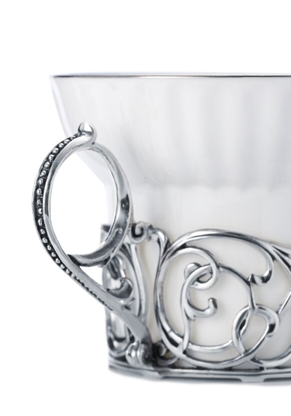 Чайная чашка Ангел фарфор, серебро шир.  580, рис. 6