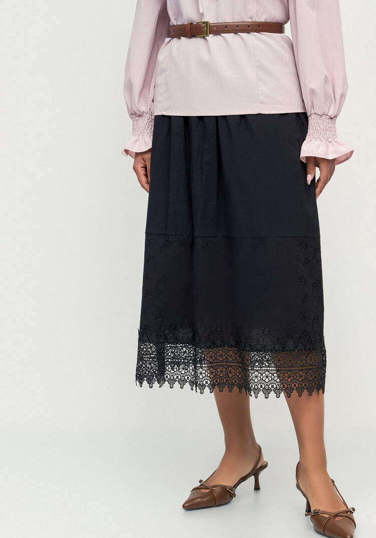 Юбка с кружевом Мишель шир.  750, рис. 10