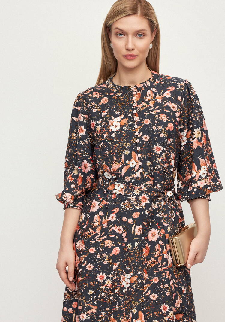 Платье с принтом по рукавам Герда шир.  750, рис. 2