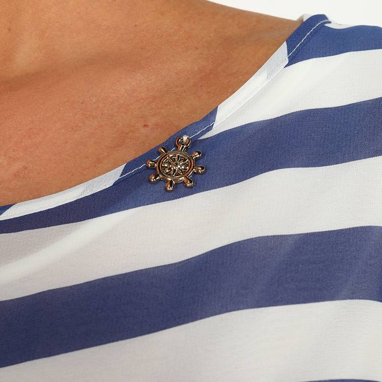 Платье в полоску с коротки рукавом шир.  750, рис. 6