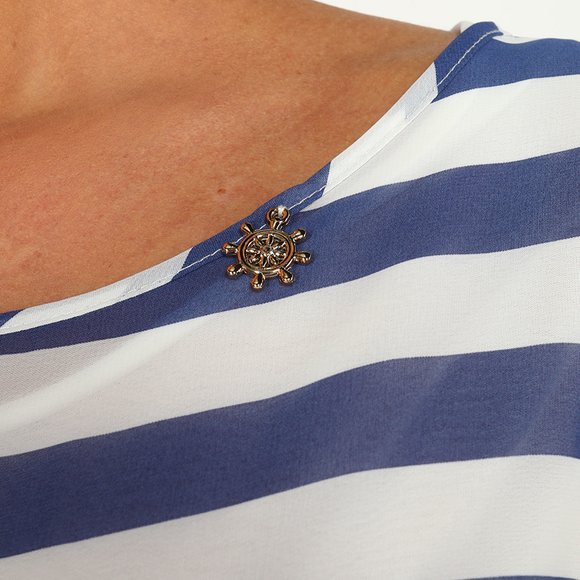 Платье в полоску с коротки рукавом шир.  580, рис. 6