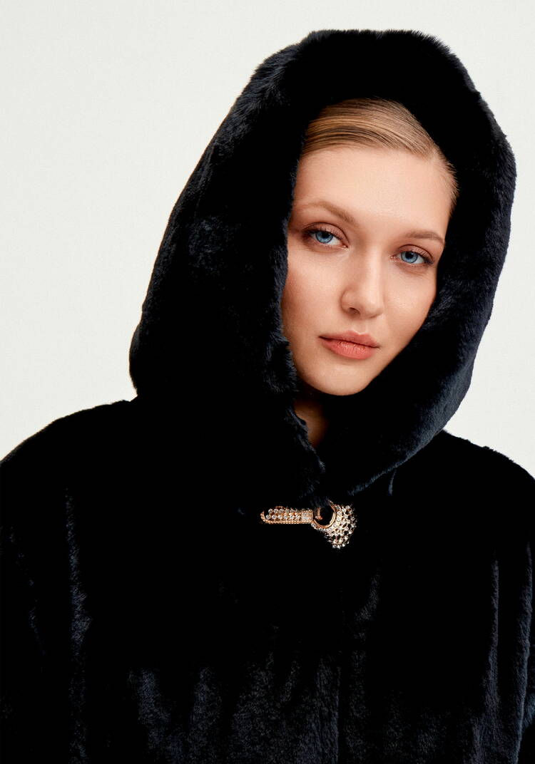 Шуба из эко меха Мишель шир.  750, рис. 5