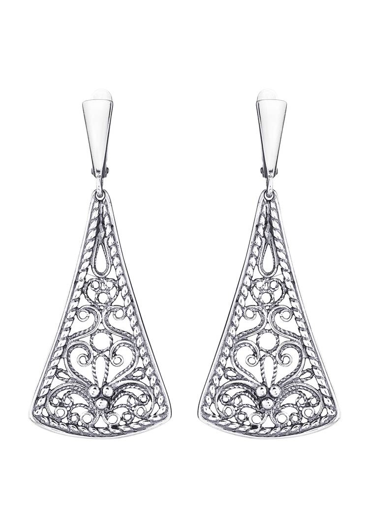 Серьги Сказочный орнамент шир.  750, рис. 1