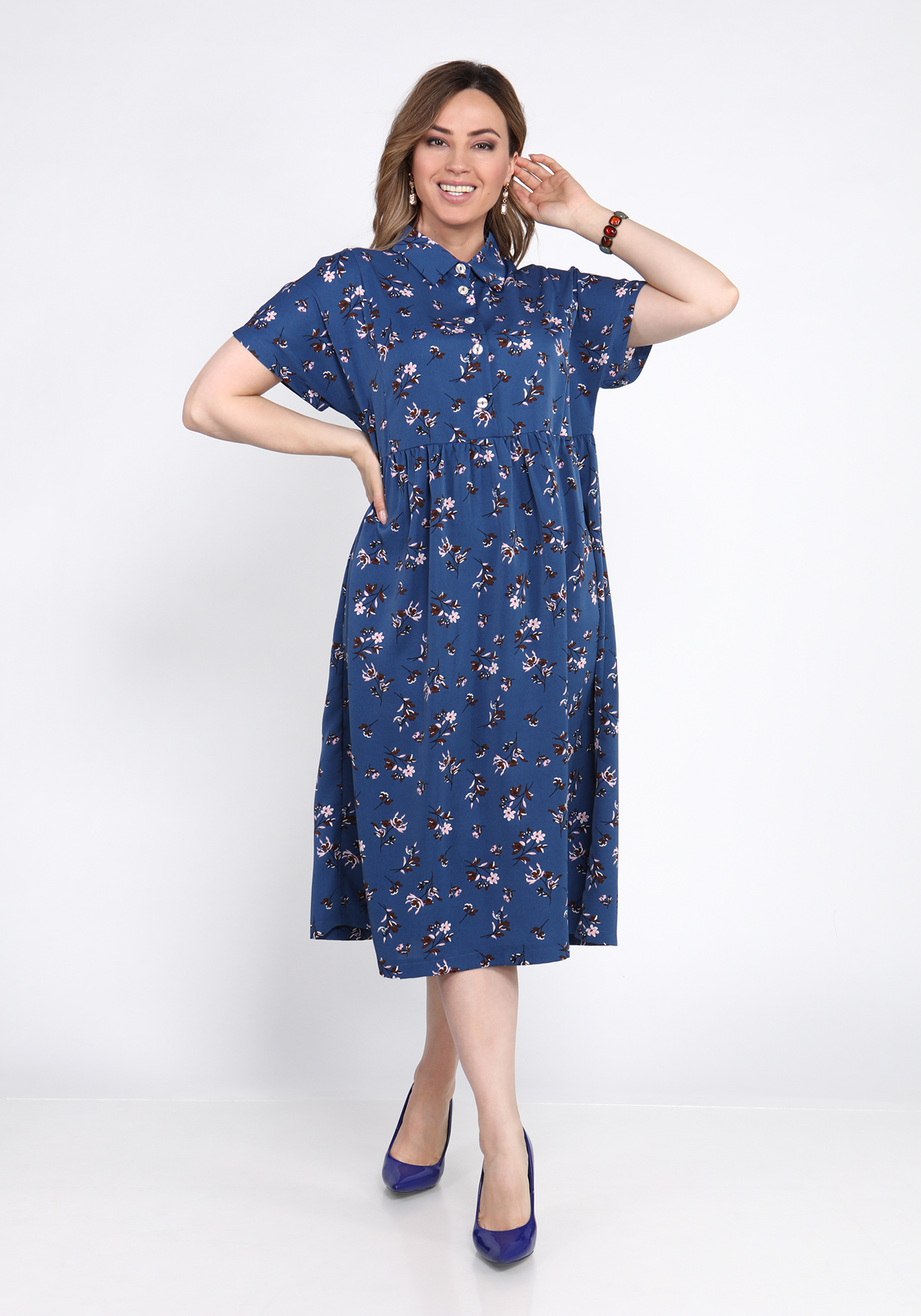 Платье длины миди Bianka Modeno, размер 48, цвет горчичный - фото 9