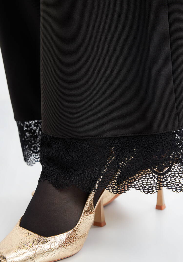 Брюки с кружевом шир.  750, рис. 6