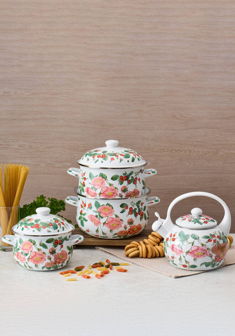 Эмалированная кастрюля с крышкой шир.  750, рис. 40