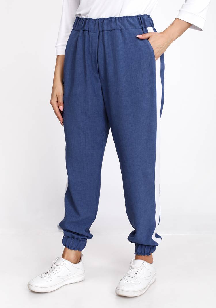 Брюки с лампасами на манжете по низу шир.  750, рис. 5