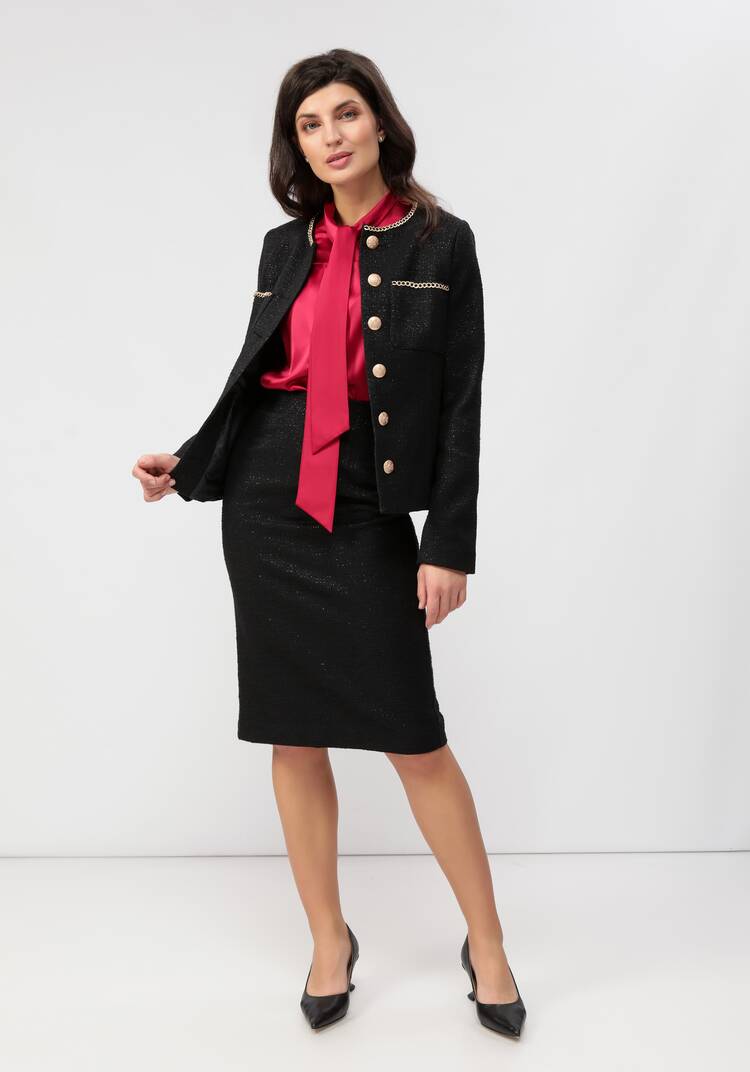 Юбка классика с резинкой на поясе и шлицей шир.  750, рис. 8