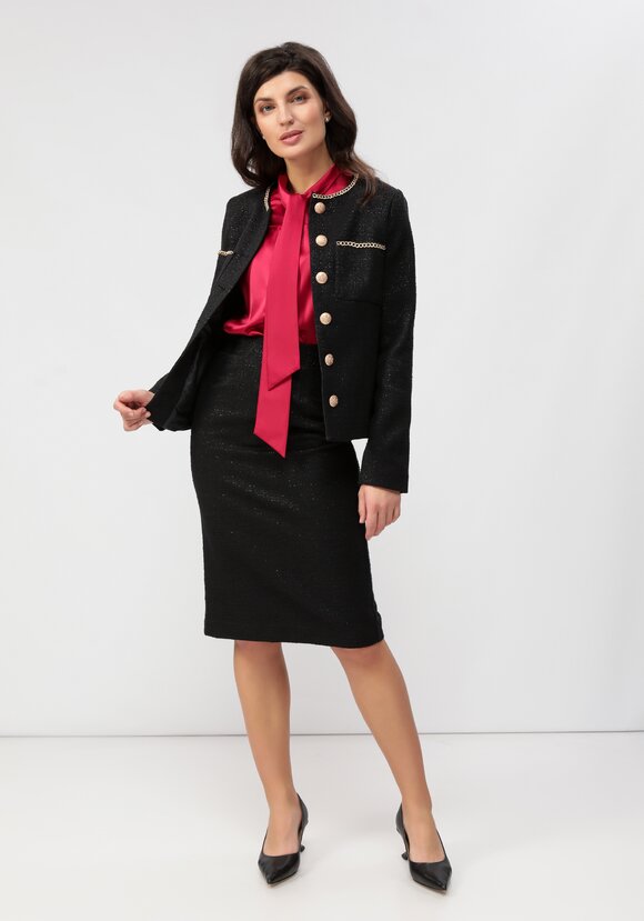 Юбка классика с резинкой на поясе и шлицей шир.  580, рис. 8