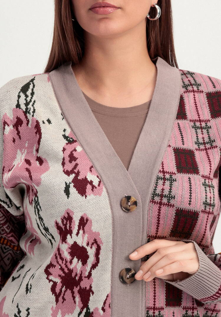 Кардиган жаккардовый с рисунком на пуговицах шир.  750, рис. 5