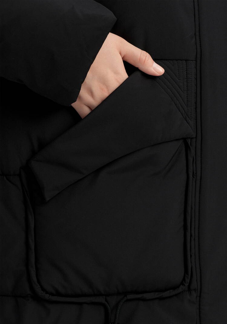 Пуховик стеганый с асимметричными карманами шир.  750, рис. 6