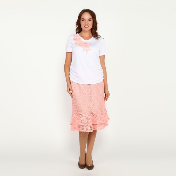 Юбка на резинке кружевная шир.  580, рис. 10