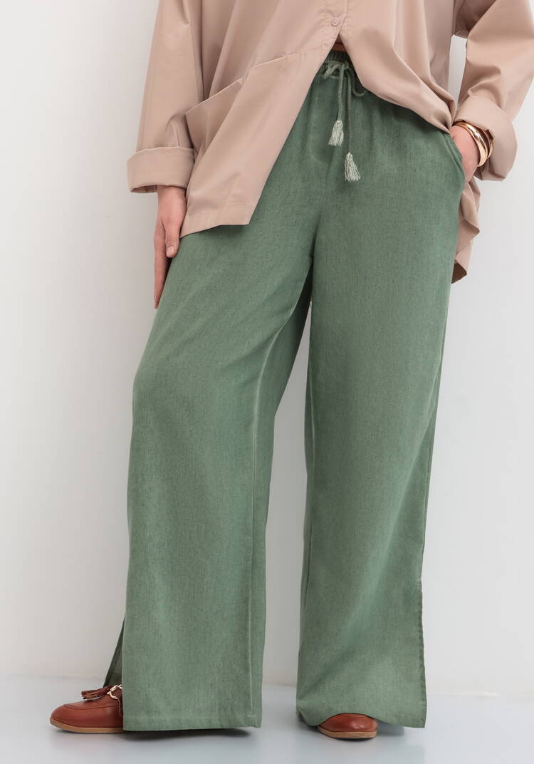 Брюки широкие на резинке со шнурком шир.  750, рис. 19