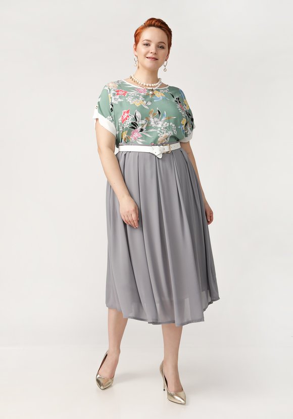 Блуза Цветочный роман шир.  580, рис. 13