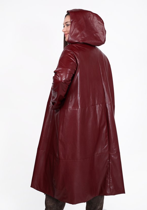 Пальто из эко-кожи на молнии шир.  580, рис. 3