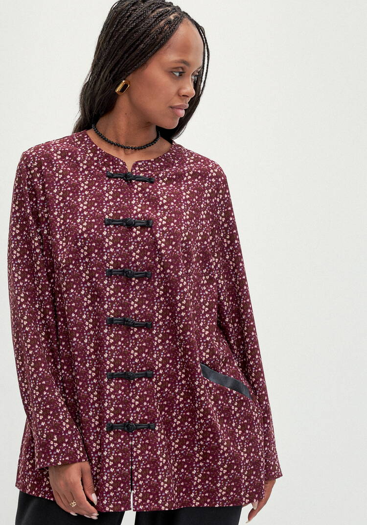 Блуза с оригинальными застежками шир.  750, рис. 9