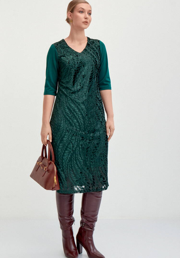 Платье из панбархата и трикотажа шир.  750, рис. 21