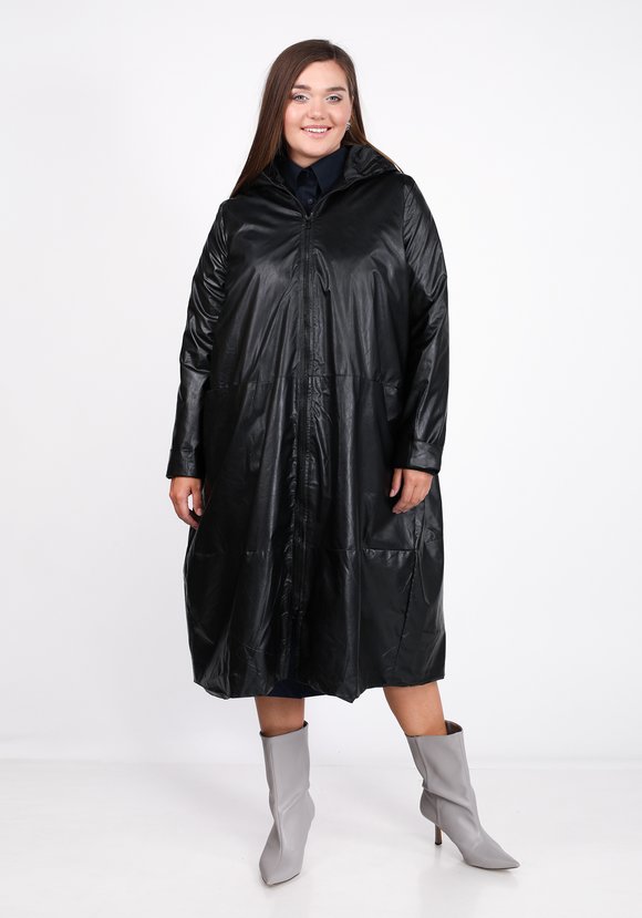 Пальто из эко-кожи на молнии шир.  580, рис. 13