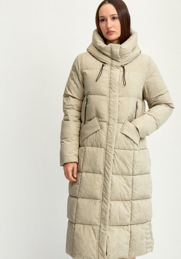 Удлиненный пуховик с капюшоном шир.  580, рис. 21