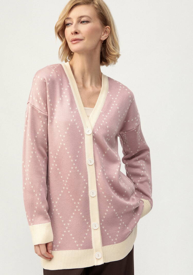 Кардиган с рисунком ромб шир.  750, рис. 9