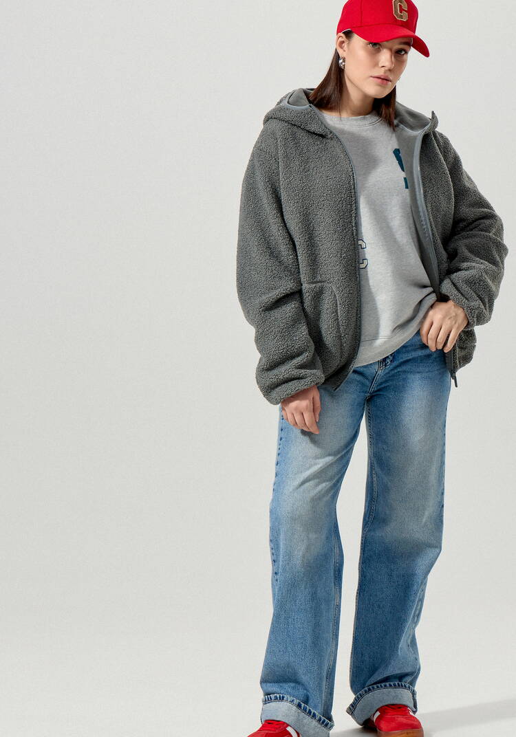 Куртка в стиле тедди с капюшоном шир.  750, рис. 3