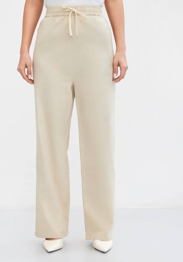 Брюки на резинке по поясу, прямые Симона шир.  750, рис. 33