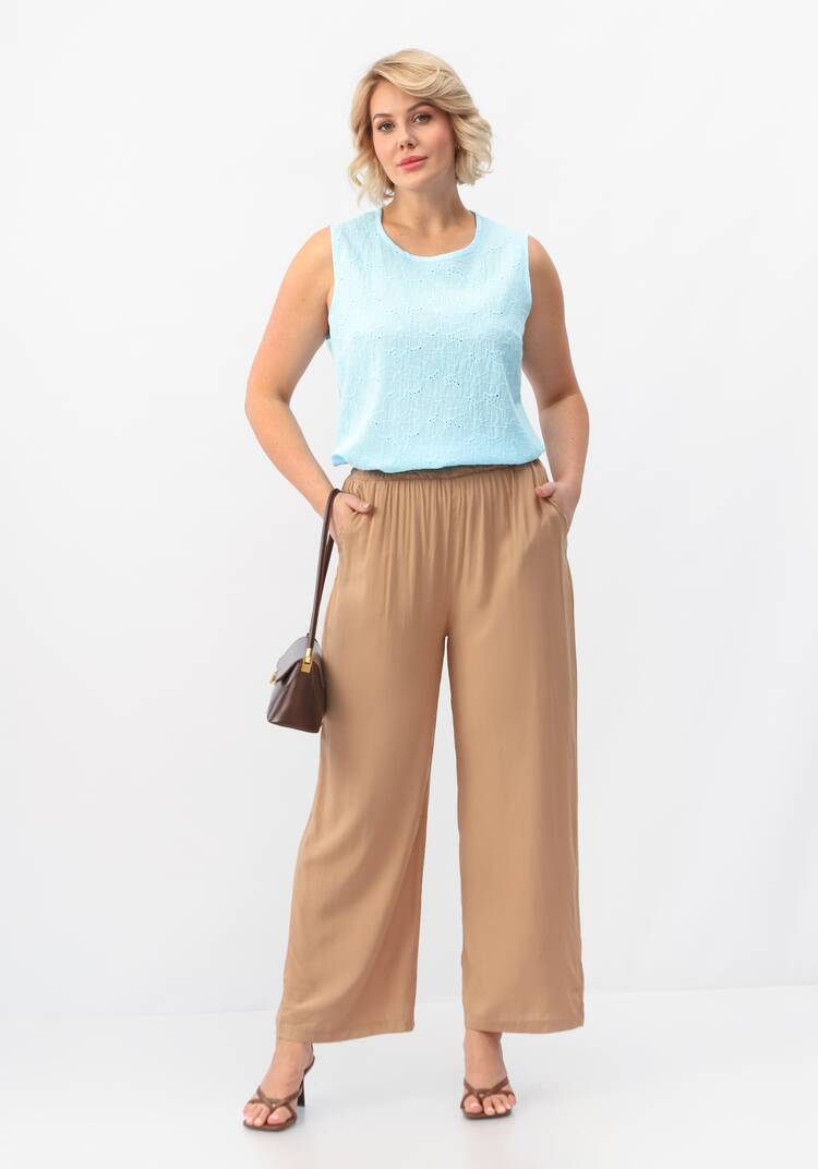 Брюки свободные на резинке по талии шир.  750, рис. 23