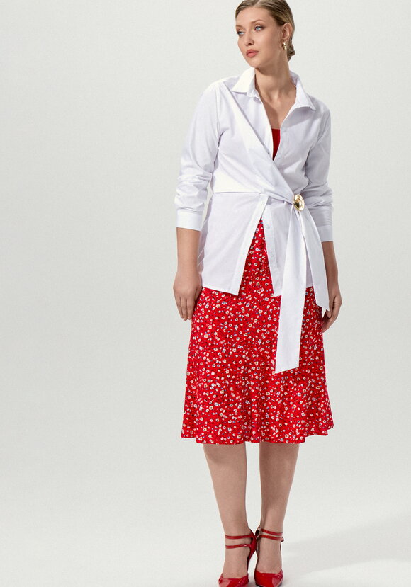 Юбка миди с цветочным принтом шир.  580, рис. 1