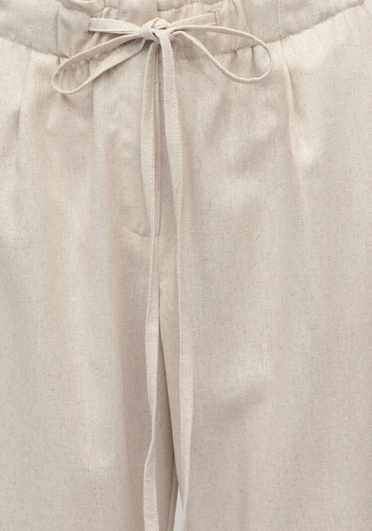 Брюки прямые от бедра из льна Шаила шир.  750, рис. 5