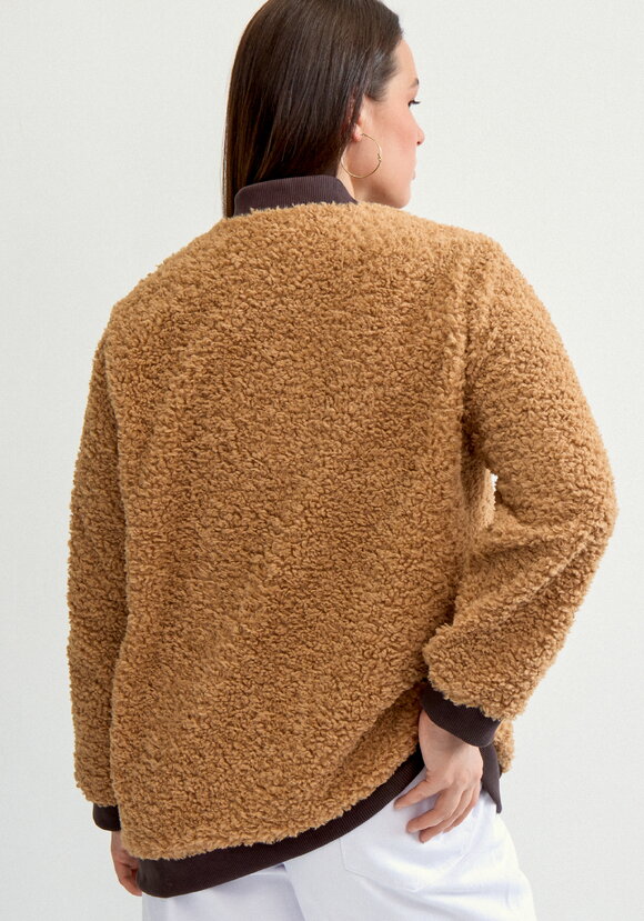 Бомбер на молнии в стиле тедди шир.  580, рис. 17