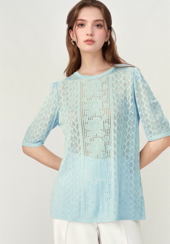 Джемпер с защипами на рукавах шир.  580, рис. 19