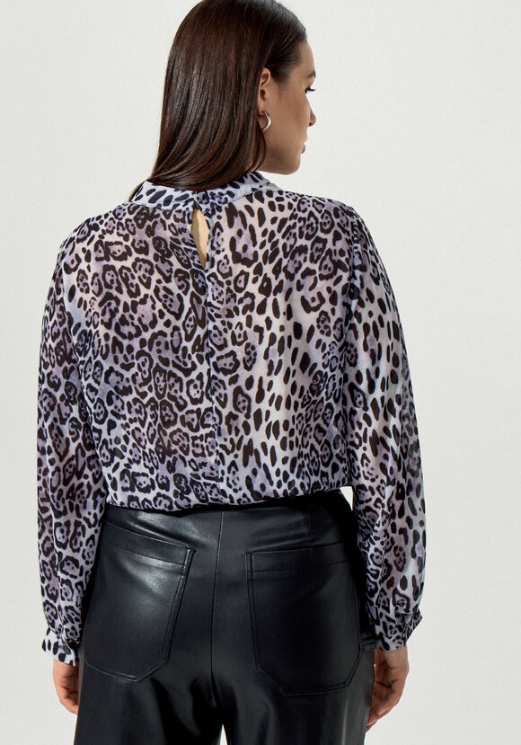 Блуза с принтом леопард шир.  580, рис. 4