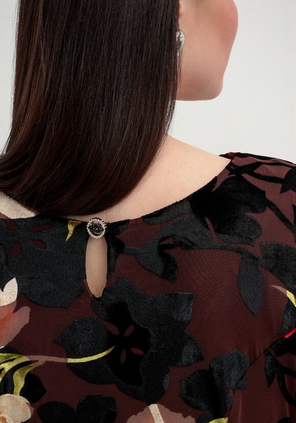 Платье с декором и цветочным принтом шир.  580, рис. 5