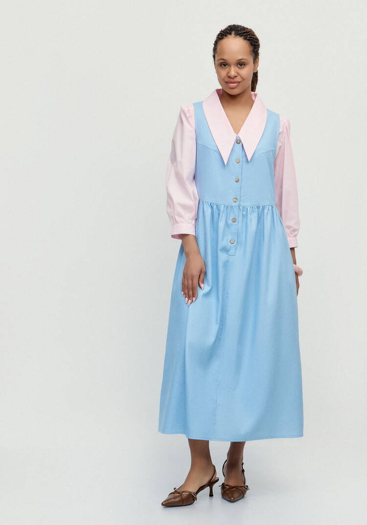 Сарафан оверсайз с отрезной линией талии шир.  750, рис. 11