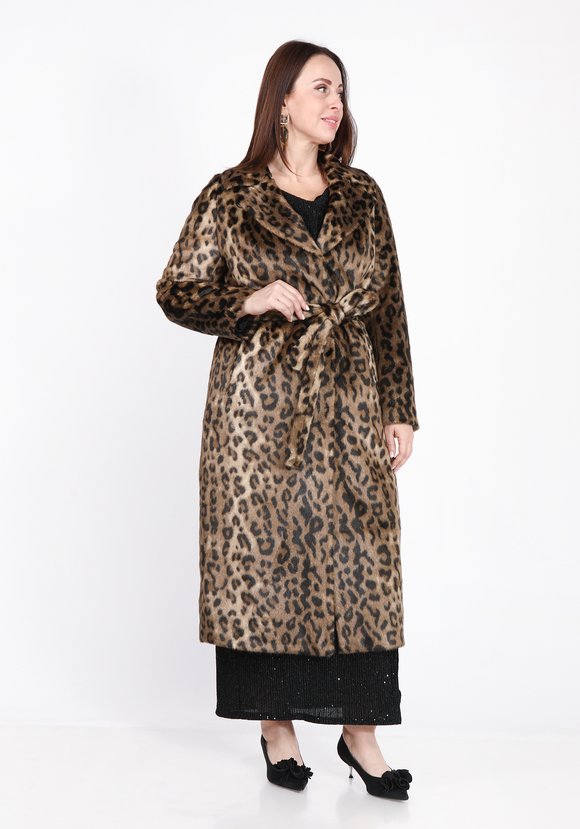 Шуба с леопардовым принтом шир.  580, рис. 1