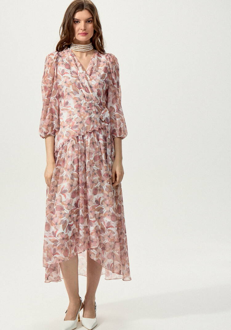 Платье на запах с флористическим принтом шир.  750, рис. 11