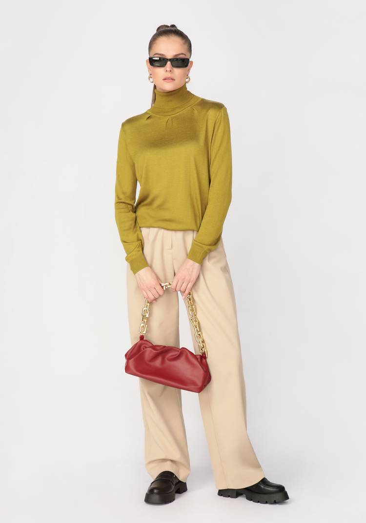 Джемпер женский со складками по полочке шир.  750, рис. 4